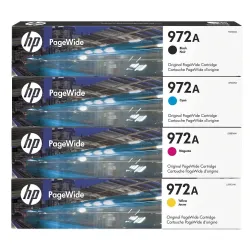 HP 972A Original PageWide Ink Cartridge Bundle (Black, Cyan, Magenta, Yellow)