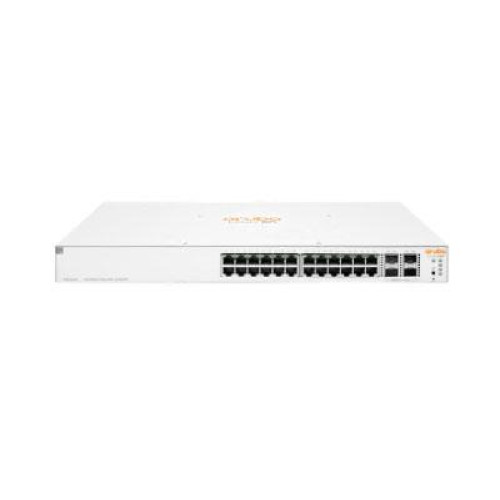 HPE  Aruba Instant On 1930 Switch Series - SFP+ - Wired - 10Gbps - Networking / Ports Qty: 28 - 10 Gigabit Ethernet - ARM Cortex A9 - 512MB RAM - 256MB Flash Memory - 100 - 127 / 200 - 240 VAC